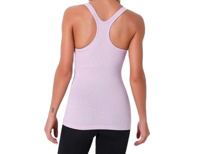 China 2022 Breathable Women Yoga Sports Running Bra Fitness Exercise Shirt Built In Bra Sports Halter Top for sale