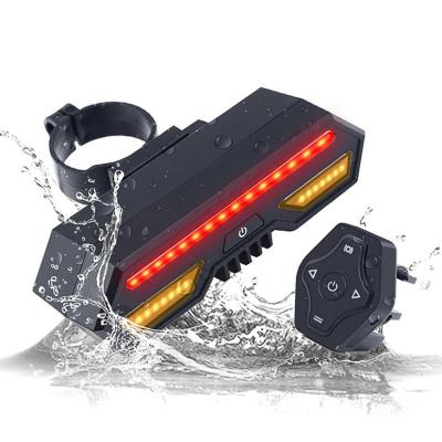 China ABS Bike Bike Tail Light with Turn Signal-Wireless Remote Control USB Rechargeable Ultra Bright Safety Warning Rear Light Set for sale