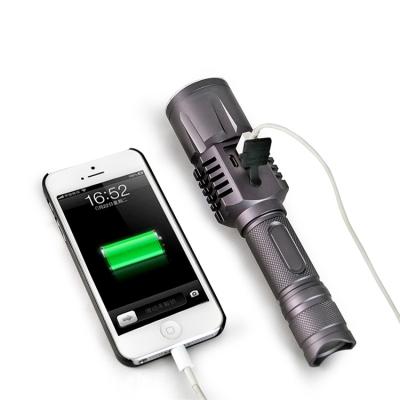 China Convenient 1200 Lumen Led Usb Car Charger Rechargeable Torch Flashlight for sale