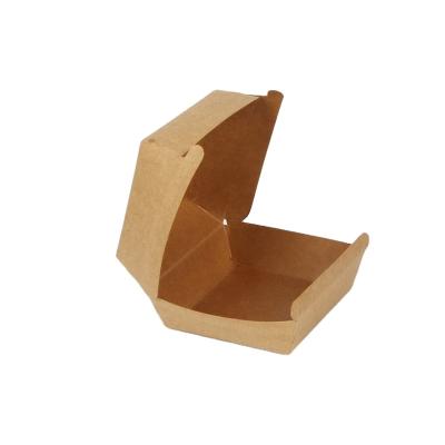 China Recyclable Custom Paper Pattern Kraft Paper Pie Box Cookie Box Hamburger Box With Window for sale