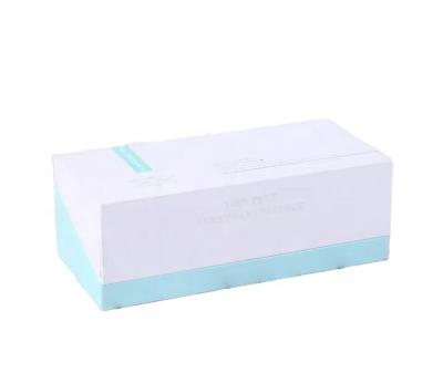 China Reused Materials Custom LOGO Luxury Magnetic Gift Box With Reinforced Wine Coating Blue Gift Box for sale