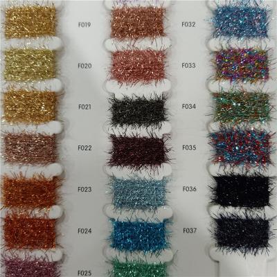 China Anti-pilling feather nylon yarn for knitting 1/8nm blend nylon metallic yarn fancy knitting yarn for sale