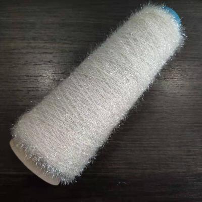 China Sustainable Shiny Dyed 100%Polyester Lurex Feather Yarn For Upholstery for sale