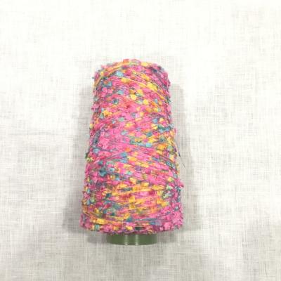 China Bright Novelty Yarn Color Toothbrush Yarn Space Dyed Cone Dyed Polyester Fancy Yarn for sale