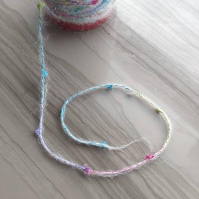 China Novelty Yarn ECCESS Fancy Brushed Yarn Beads Chat For Hand Knitting Sweater for sale