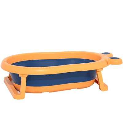 China Sustainably Collapsible Foldable Baby Tub Rabbit Shatter Proof Plastic Bathtub for sale