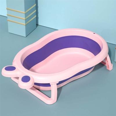 China Sustainable Foldable Easy To Use Folding Baby Tub Rabbit Folding Baby Bathtub for sale