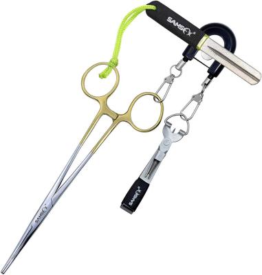 China Quick Knot Tying SAMSFX Fishing Fly Fishing Vest Bundle Tool Gear Kit (Forceps, Quick Knot Tool, Sharpener and Zinger) for sale