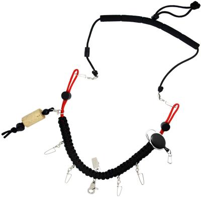 China SAMSFX Loose Fly Fishing Lanyard Braided Paracord Neckvest Strap for sale