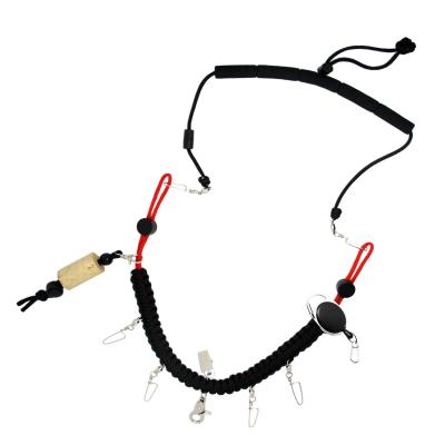 China SAMSFX Braided Paracords Fly Lanyard Strap BraidedFly Fishing Gadget Holder Fishing Neckvest for sale