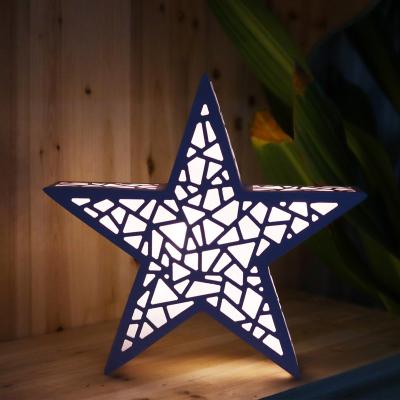 China Art Decor Liffy Home Decor Bedroom Living Room Table Interior Decoration Plastic Starry Pentagon Night Light Ornament for sale