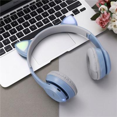 China Cat Ear Headphones Headband Wireless Headphones Comfortable Wear Earphone Headset for sale