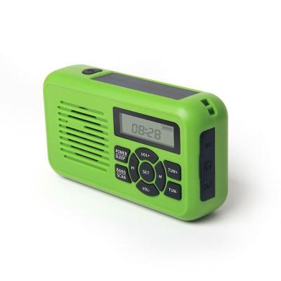 China PORTABLE Solar AM/FM Radio with Outdoor LED Flashlight Hand Crank Emergency Charger for sale