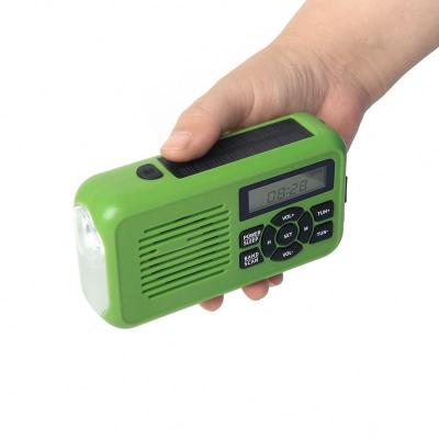 China PORTABLE Hand Crank Weather Radio Solar Powered Emergency 2000mAh Radio for sale