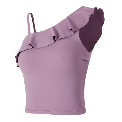 China Breathable Sweat-Wicking Yoga Tops Recyclable Anti-Static Activewear Eco-Friendly Yoga Top Ladies for sale