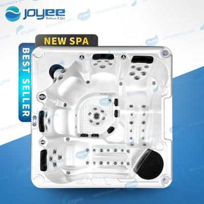 China JOYEE Computer Control Balboa 5 People Spa Hydromassage Hot Tub Outdoor Bath with LED Waterfall Spa Tub at Leisure Center for sale