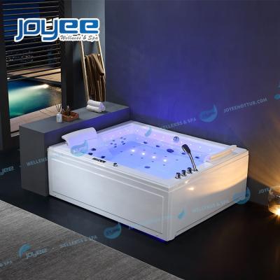 China Skirted 2 Person Jetted Tub Indoor Whirlpool (Straight Skirt) Factory Wholesale Home Personal Whirlpool JOYEE Spa Double Side 110 Volt Massage Bathtub for sale