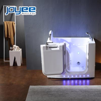 China new skirt design elderly massage whirlpool spa handicap double side acrylic lowes (left skirt) JOYEE walk in tub shower combo bathtub with one door open for sale