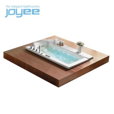 China JOYEE Mini Enclosed Solid Outdoor Drop In Simple Small Size Marble Bathroom Soaking Tub With Whirlpool Massage for sale