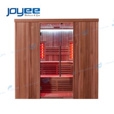 China JOYEE computer control panel customized finnish infrared sauna door tradition cedar wood cryo wood far infrared glass home canadian home for sale