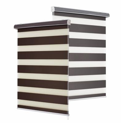 China Anti-UV Zebra Shade and Window Shades Dual Layer Light Roller Shade Filtering Zebra Shades Day and Night for sale