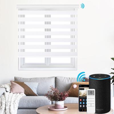 China Anti-UV Zebra Blinds Electric Motorized Cordless Automatic Manual Roller Shades Window Blackout Shades Zebra for sale