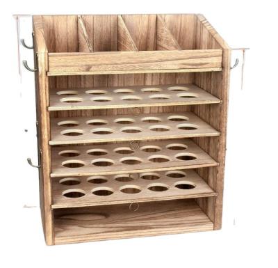 China Multi-Function Wooden Unfinished Wooden Lug Wooden Custom Stand Coffin Box Rectangle Display Rack K-Cups 40 for sale