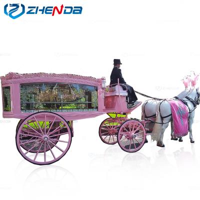 China English Funeral Buggy Event Decoration Rose Horse Carriage Funeral Buggy Carriage Funeral Buggy Carriage for sale