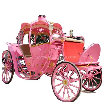 China Elegant Pink Wedding Horse /Luxury Carriage Horse Park Pumpkin Pumpkin Carriage For Sale for sale