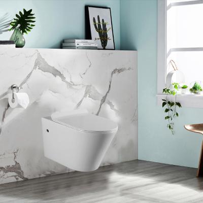 China High Quality Bathroom Toilet Sanitary Double-Flow European Wc White Wall Hung Toilet for sale