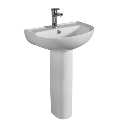 China Wholesale High Temperature Ceramic Sanitary Toilet Sink Bathroom Ware Pedestal Bathroom Ceramic Sink for sale