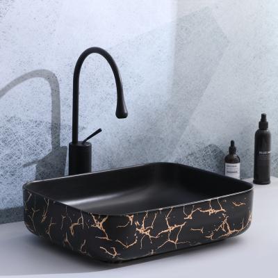 China Matte Color Bathroom Sanitary Ware Worktop Wash Basin Easy Clean Round Hand Washing Art Basin Tabletop Lavabo Black Bathroom Sink for sale