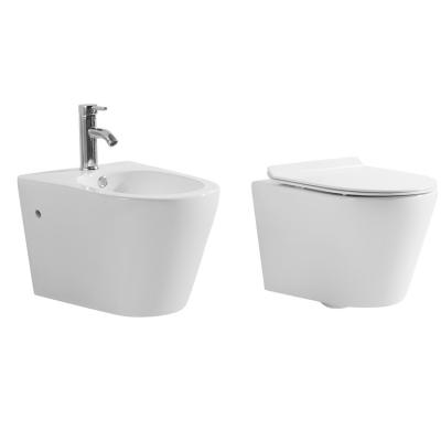 China New Arrival Modern Ware Bathroom Accessories Wall Hung Ceramic WC Bidet Modern Toilet for sale