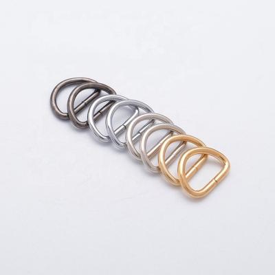 China Wholesale Electroplating Metal D Shape Repair Accessories D R Metal Luggage Buckle Bag Metal D Ring Hanging Buckle Decorative Gold for sale