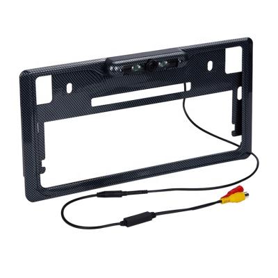 China 628px*582px. Japan 4pcs IR LED Night Vision Car License Number Plate Frame DC 12V 24V Rear View Backup Parking Camera for sale