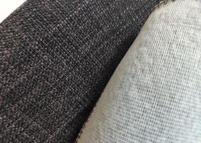 China Waterproof Gray Linen Upholstery Fabric Polyester Blend for sale