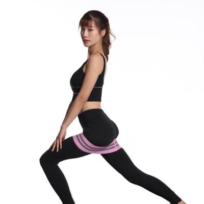 China Pink Yoga Elastic Resistance Bands , 8cm Hip Circle Loop Band for sale