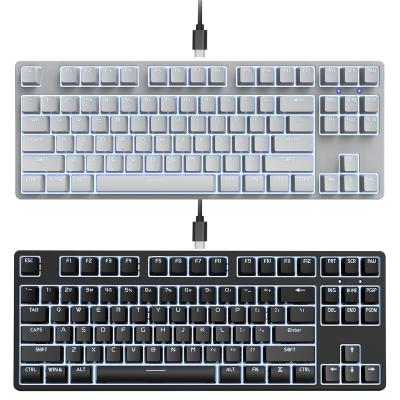 China Anti-ghosting HXSJ L600 87 Key Wired Gaming Mechanical Red Axis Desktop Keyboard Pluggable Axis More Than 20 Kinds Of White Light for sale