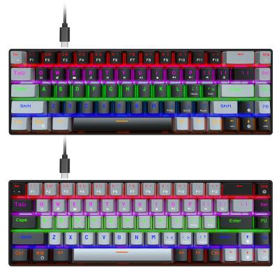 China HXSJ V800 Anti-ghosting Wired Real Switch Green Spindle Backlight Keyboard Custom Mechanical Gaming Keyboard Colorful Wholesale for sale