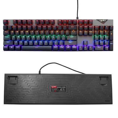 China HXSJ L300 Anti-ghosting Keyboard 104 Key Gaming Green Mechanical Shaft More Than 20 Kinds Of Lights Colorful Luminous Cable Keyboard for sale