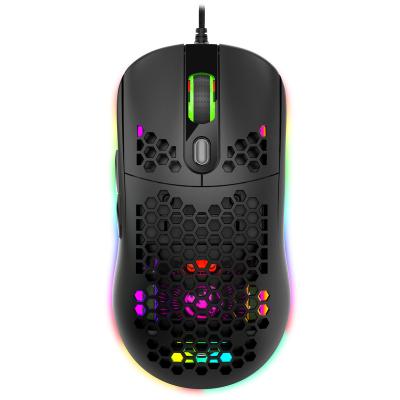 China 3D HXSJ X600 RGB Macro Gaming Mouse 6 Key Computer Programming Competitive Wired Mouse for sale