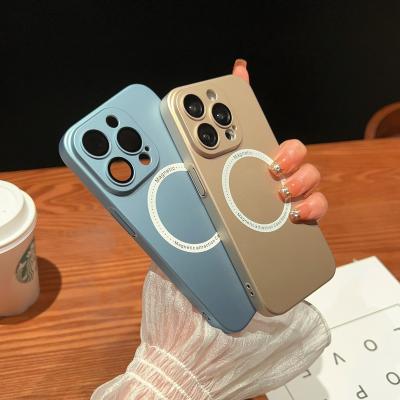 China High PC Dustproof Magnetic Suction Series Phone Case Single Wire Shock Proof Material For iPhone 14 13 Pro 14 Plus Max for sale