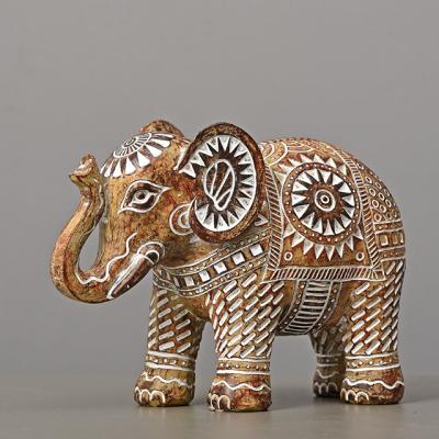 China Other Other Style Modern Gold Painted Good Luck Elephant Statue Decoration Resin Sculpture Figurine Living Room Decor Home Accessories for sale