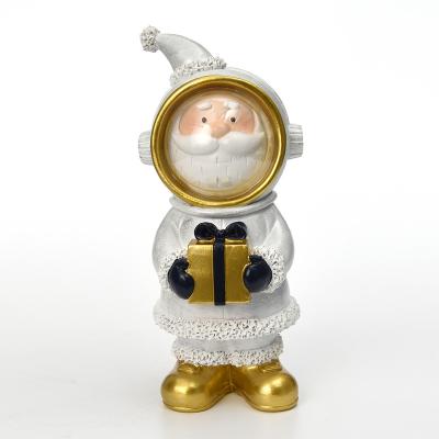 China Resin Trend Mery Craft House Gift Christmas Ornament Doll Table Santa Claus Statue Indoor Decorations for sale