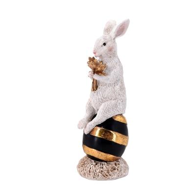 China Sitting Rabbit Bunny Figure Doll Easter Handmade Ornament Europe New Europe Etsy Gifts Craft Eggs Decoration Spring for sale