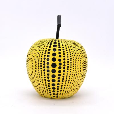 China Other Other Modern Resin Gold Apple Garden Decoration Statue Rustic Fruit Home Sculpture for sale