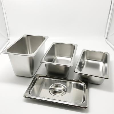 China America Restaurant Equipment Kitchen 1/4 GN Pan Food Container Stainless Steel GN Casserole for sale