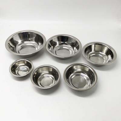 China Sustainable Wholesale Food Bowl Mixer Bowl Set Food Grade Stainless Steel Bowl for sale