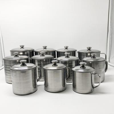 China Wholesale Viable All Size Stainless Steel Mugs Cup Silver Water Cups for sale