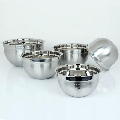 China HanFa Sustainable Hot Sale And Cheap Price Stainless Steel Salad Bowl With Gauge HF-DE102 for sale